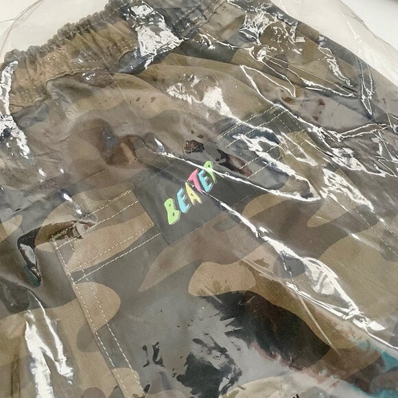 Beater Mens S Small New Elastic Waist Shorts Catch Surf Camo Beach 19" Outseam - Picture 4 of 8